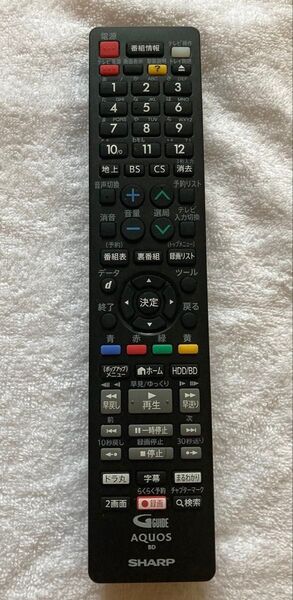 SHARP AQUOS BD リモコン GB372PA 美品 動作品 シャープ ブルーレイ レコーダー TV