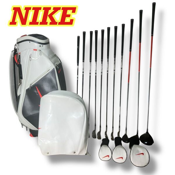 メンズゴルフ NIKEスリングショット 11本セット NIKEキャディバッグ ヘッドカバー付き
