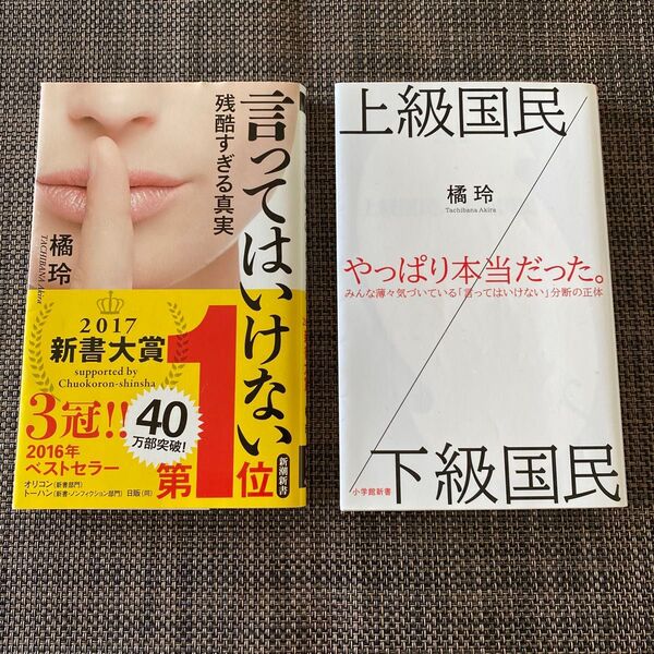 上級国民/下級国民 (小学館新書 354) 橘玲/著 言ってはいけない 残酷すぎる真実 橘玲/著