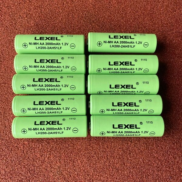 【10本】単3 充電式ニッケル水素電池 LEXEL