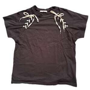 SLY Tシャツ 黒 リボン