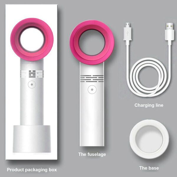 羽根無し 充電式 手持ち扇風機 USB扇風機 持ち運び 小型 コンパクト ゼロナイン おしゃれ デスクファンミニ扇風機