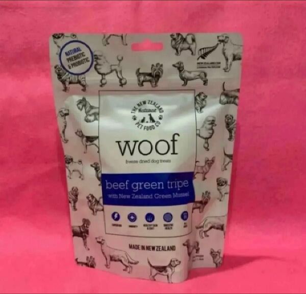 新品woof ワフビーフグリーントライプwith緑イ貝プロバイオティクス プレバイオティクスフリーズドライトリーツリピ割有ります!