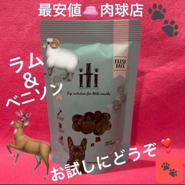 新品 iti イティドッグ ラム&ベニソンディナー エアドライフード40g トライアル お試しに!リピーター様割引有ります!