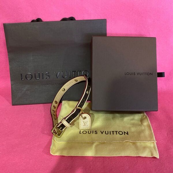 新品 LOUIS VUITTON ルイヴィトン カラー 首輪 コリエ バクスター モノグラム 小型犬 保存袋お箱ショッパー付