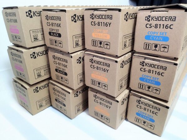 新品・未使用品 京セラ 国内純正トナー CS-8116 KYMC 4色 x 3セット