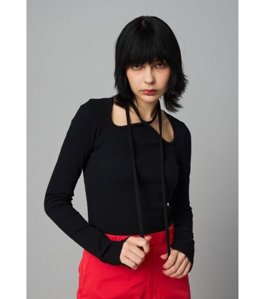 【試着のみ】HeRIN.CYE Wave neck tops