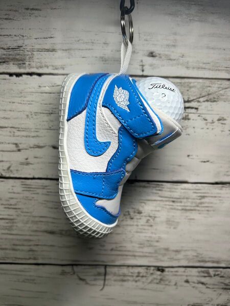新品 超激レア スニーカー型ボールポーチ NIKE JORDAN 1 aqua ブルー UNC ゴルフ パターカバー相性抜群
