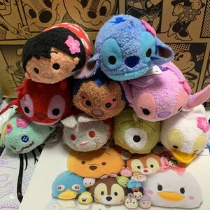 レア TSUMTSUM ツムツム スティッチ シリーズ 全9種 Sサイズ タグ付き ディズニー ぬいぐるみ 初期デザイン ディズニーストア