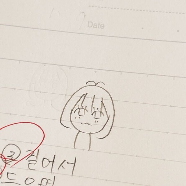 私の似顔絵の写真
