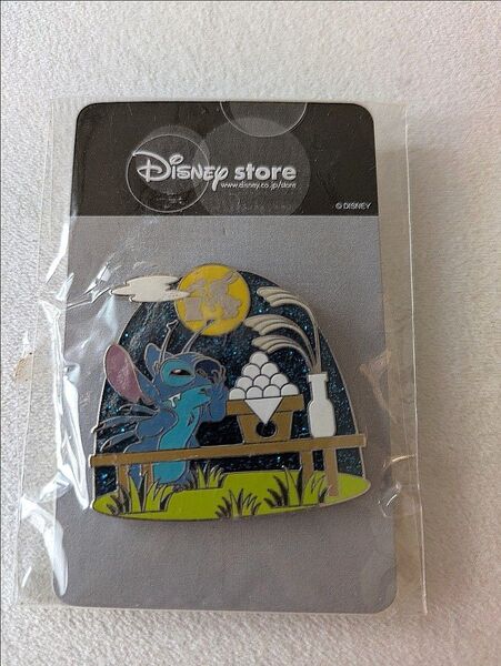 【廃盤】スティッチ ピンバッジ 和柄×お月見 / Disney Store Japan / ディズニーストア