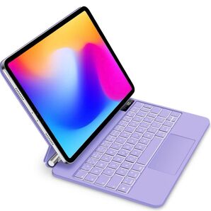 マジックキーボード GOOJODOQ 2024 iPad Air6(M2) スマートキーボード Pro Air パープル