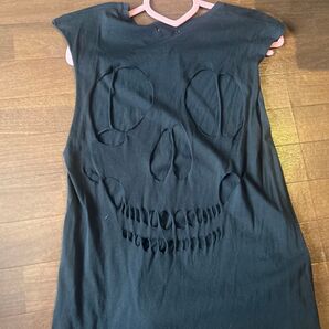 ZARA ドクロ 背中 バック ドクロデザイン Tシャツ