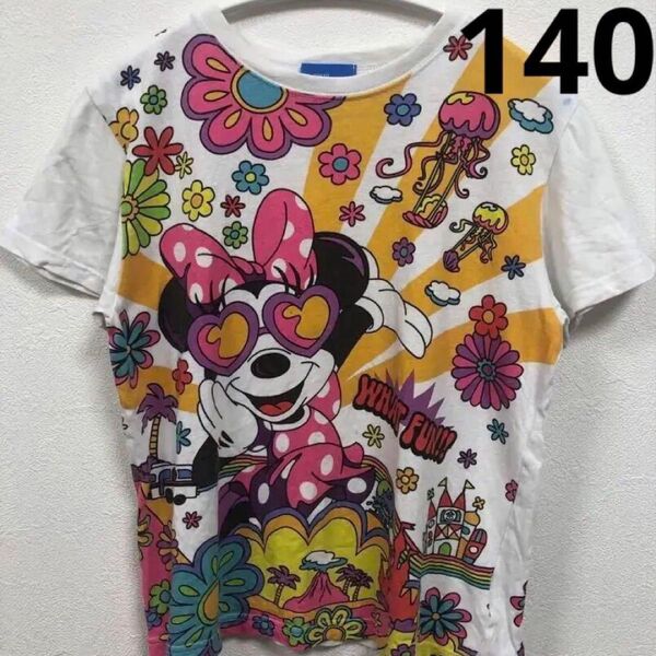 【140】ミニーマウス カラフルTシャツ 140 ディズニー