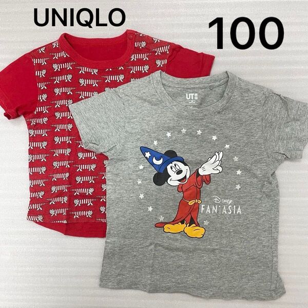 【100】UNIQLO 半袖Tシャツ リサラーソン ミッキー 100