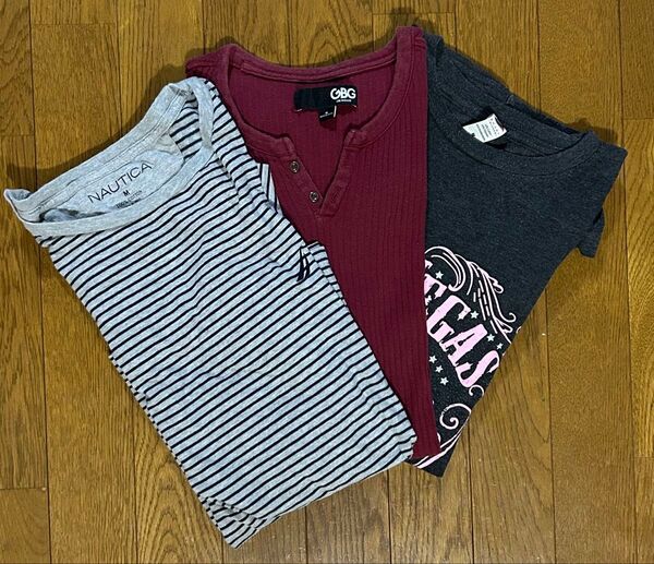 【超お得セット】送料込み海外輸入半袖古着アメカジTシャツ3枚セットM