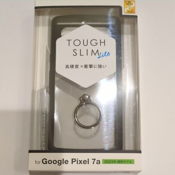 Google Pixel 7a用ハイブリッドケース TOUGH SLIM LITE リング付き ブラック