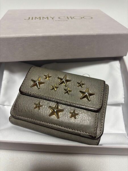 ジミーチュウ 三つ折財布 財布 スタッズ シルバー 小物