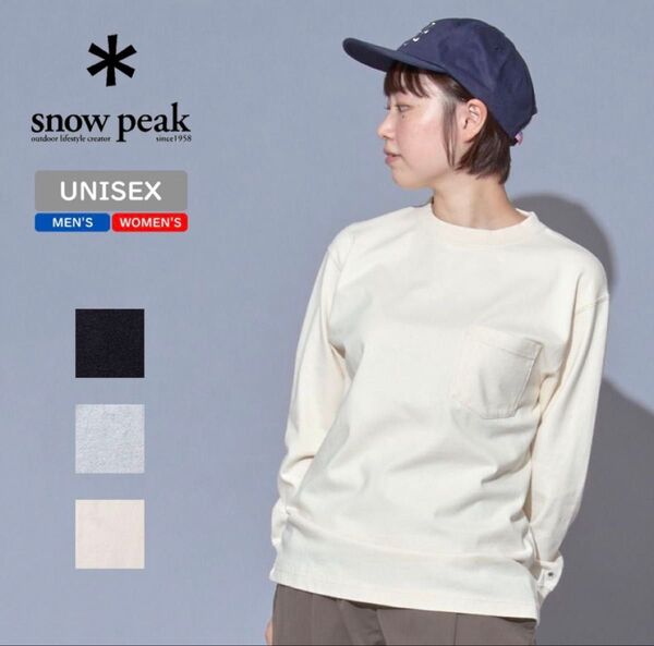スノーピーク(snow peak) リサイクル コットン ヘビー ロングスリーブ Tシャツ