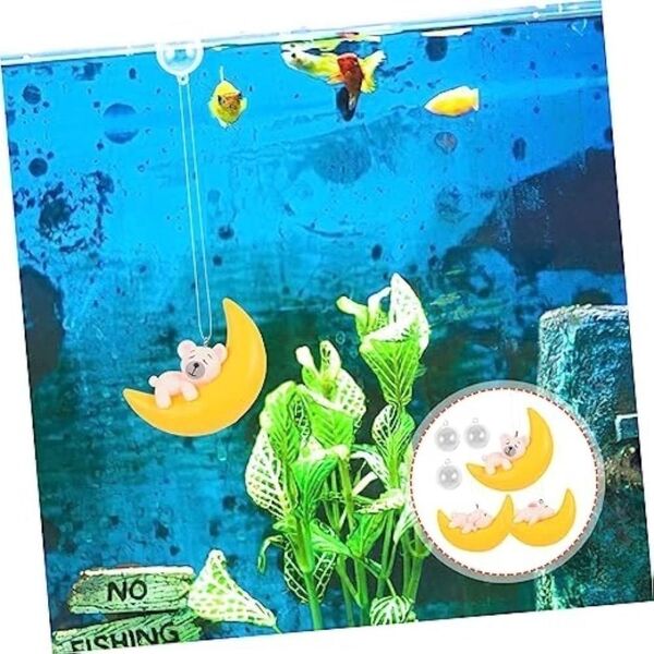 5体セット アクアリウム 水槽用 フィギュア 熱帯魚 観賞魚用 月 女 男 動物