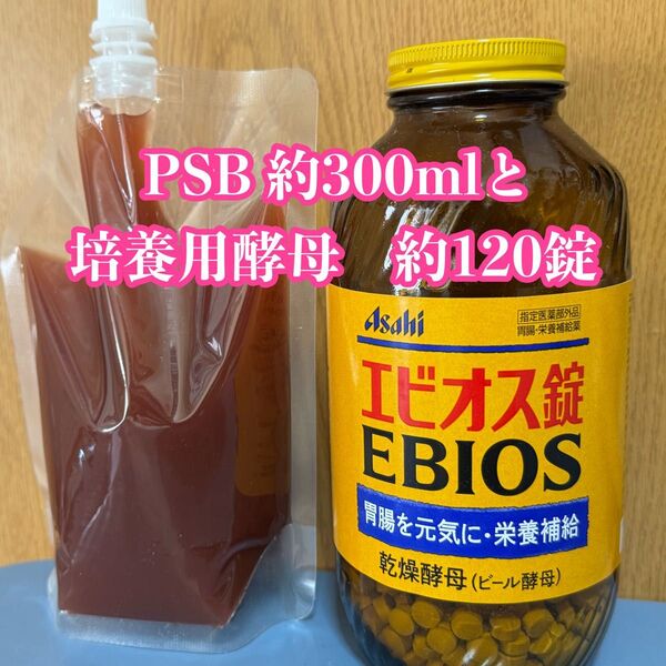 PSB 約300mlと培養用酵母 約120錠(30g)