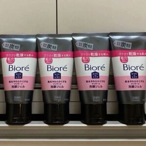 ビオレ おうちdeエステ 肌をやわらかくするマッサージ洗顔ジェル 炭 150g × 4本