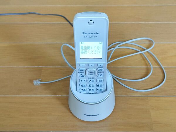 Panasonic コードレス電話機 VE-GDS15DL-W ホワイト 中古 完動品