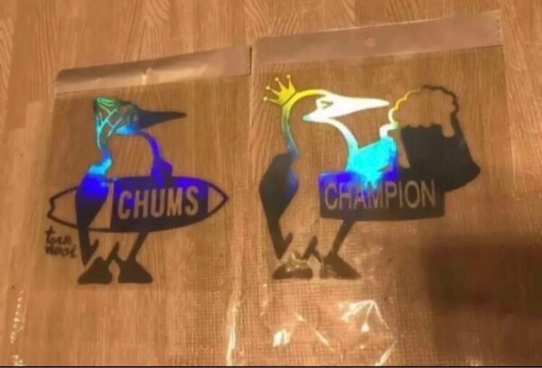 2枚セット CHUMS メッキステッカー ヘルメット スノーボード ステッカー デカール リアガラス lastone ラストワン