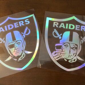 carsticker bike 兄弟セット RAIDERS レンボーステッカー スノボ カー バイクステッカー 防水 半永久
