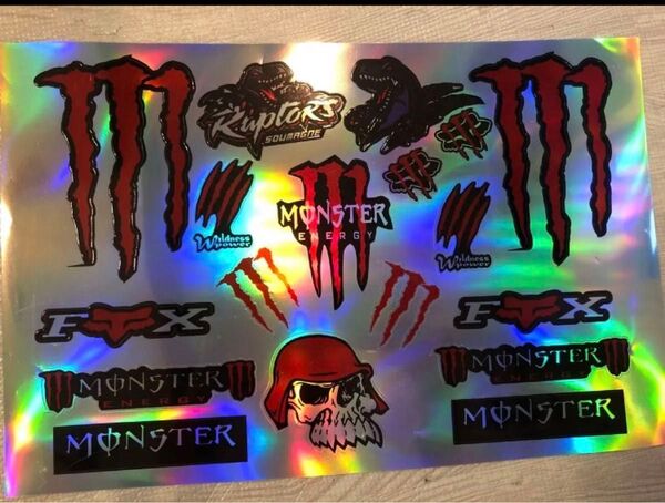 モンスターエナジー ステッカー ヘルメットステッカー バイクステッカー ストリート MONSTER 防水反射 バイク