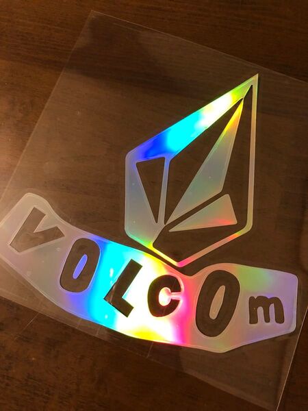 carsticker Volcom レインボーメッキステッカー サーフィン ヘルメット スノーボード ステッカー リアガラス