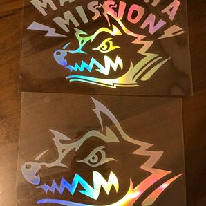 在庫僅か 兄弟セット MAN WITH A MISSION レンボーステッカー大きいサイズ スノーボード ステッカー デカール