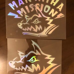 在庫僅か 兄弟セット MAN WITH A MISSION レンボーステッカー大きいサイズ スノーボード ステッカー デカール