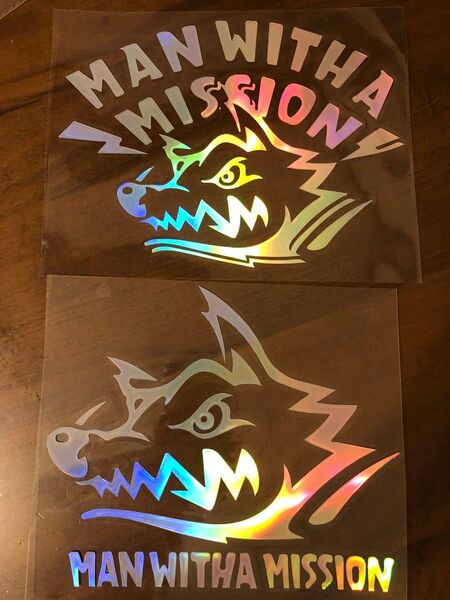 在庫僅か 兄弟セット MAN WITH A MISSION レンボーステッカー大きいサイズ スノーボード ステッカー デカール
