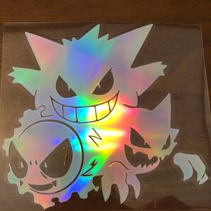 リアガラス カーステッカー ゲンガーレンボーステッカー スノボステッカー ポケモン