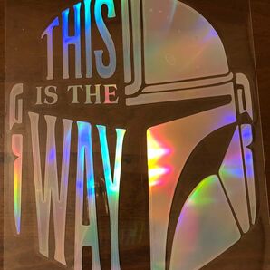 リアガラス ステッカー カーステッカー スノボステッカー 賞金稼ぎ マンダロリアン this is the way