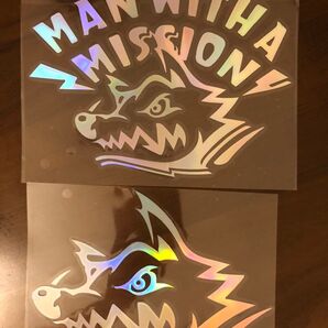 在庫僅か 兄弟セット MAN WITH A MISSION レンボーステッカー大きいサイズ スノーボード ステッカー デカール