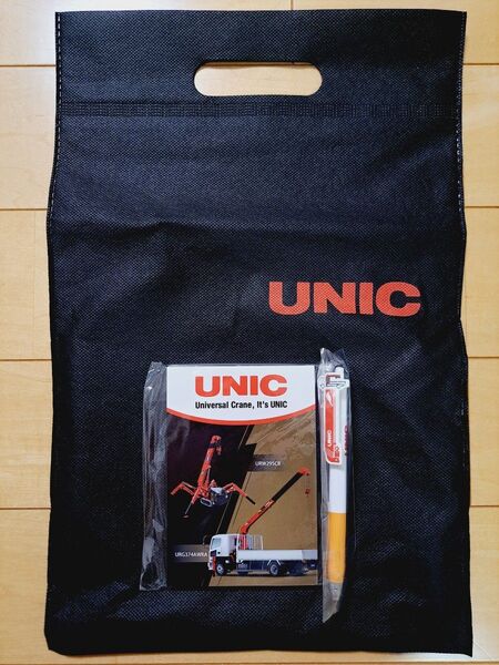 UNIC 非売品 グッズ オリジナル エコバッグ バッグ メモ帳 メモ用紙 クリップ付 ボールペン 3点セット ユニック 新品
