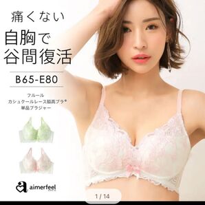 エメフィール 脇高ブラ 人気商品 新品未使用 ピンク レース B65 ブラ ショーツ Mサイズ