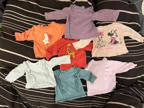 子供服 長袖Tシャツ 7枚 まとめ売り 74 80 90 ムージョンジョン ユニクロ プティマイン ZARA NEXT