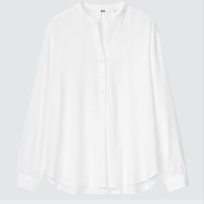 UNIQLO レーヨンリラックスブラウス(長袖)