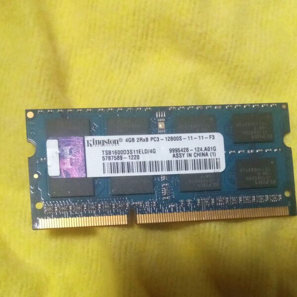 Kingston 4GB DDR3-1600 SO-DIMM メモリTSB1600D3S11ELD/4G PC3-12800S