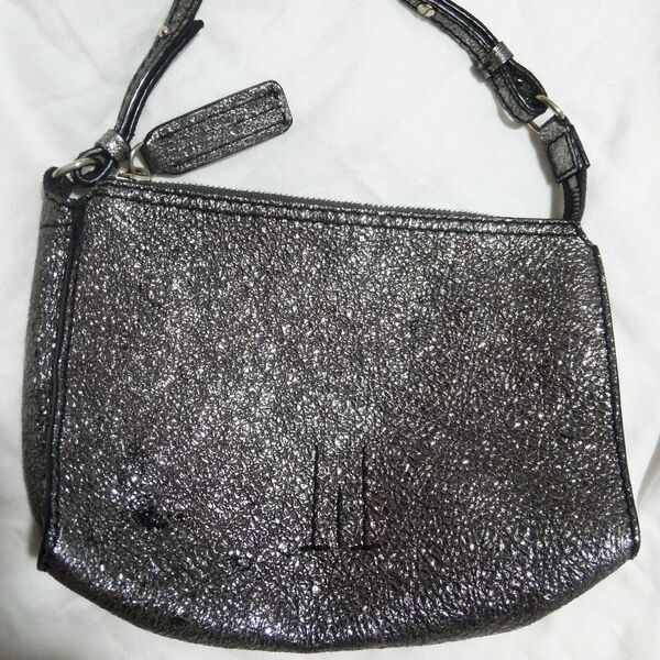 GOLDEN GOOSE NINA メタリックシルバー ミニポシェット 斜め掛け