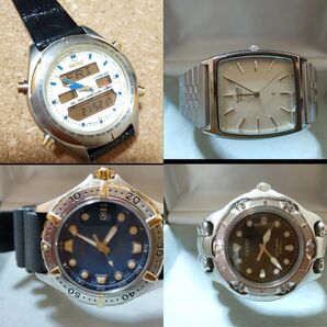 【まとめ売り】セイコー カシオ ヴィンテージ腕時計 超お得4本セット ワールドタイム ダイバー 元祖チプカシ 全て稼働中