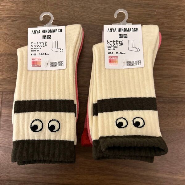 ANYA HINDMARCH ヒートテックソックス 2P 20-24cm ×2個 アニヤ ハインドマーチ UNIQLO