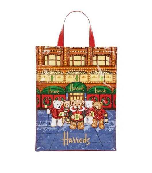 訳あり Harrods ハロッズ 2017年 限定 イヤーバッグ クリスマスベア トート バッグ ショッパー エコバッグ