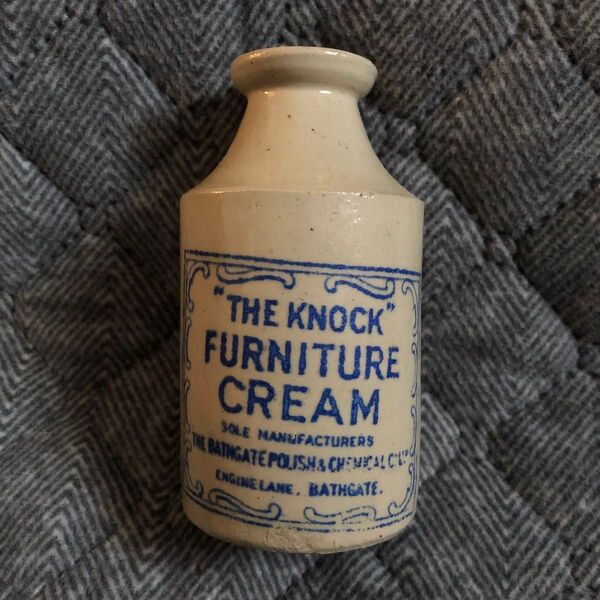 激レア 希少 入手困難!アンティーク The Knock Furniture Cream 陶器 ボトル ポット