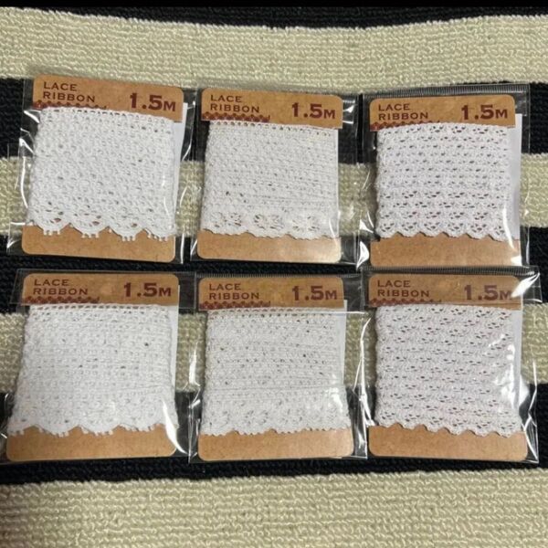 手芸用 白レース 6個セット◎ 未使用