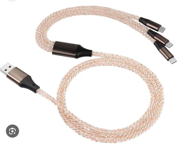 新品未使用 3in1 充電ケーブル 急速 充電コード 3 in 1 超高耐久 USB ケーブル