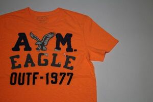 [ б/у одежда прекрасный товар American Eagle Outfitters принт футболка M orange цвет ]AMERICANEAGLE OUTFITTERS New York American Casual 